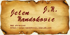 Jelen Mandoković vizit kartica